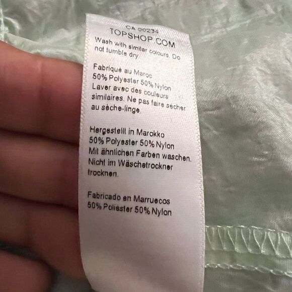 New! Topshop Flare Teared Mini Light Lime Green Girls Skirt Sz 12 - Picture 9 of 9